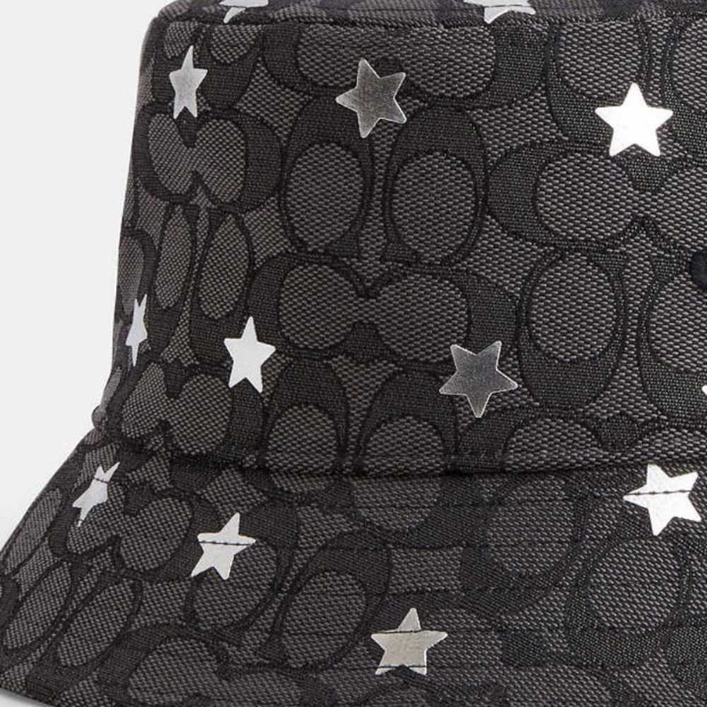 New⭐️Coach Signature Twinkle Star Print Bucket Hat - Picture 2 of 3